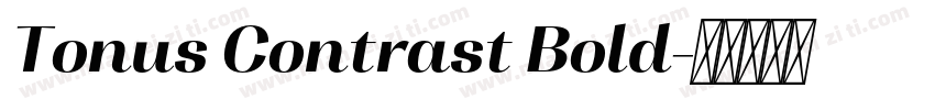 Tonus Contrast Bold字体转换